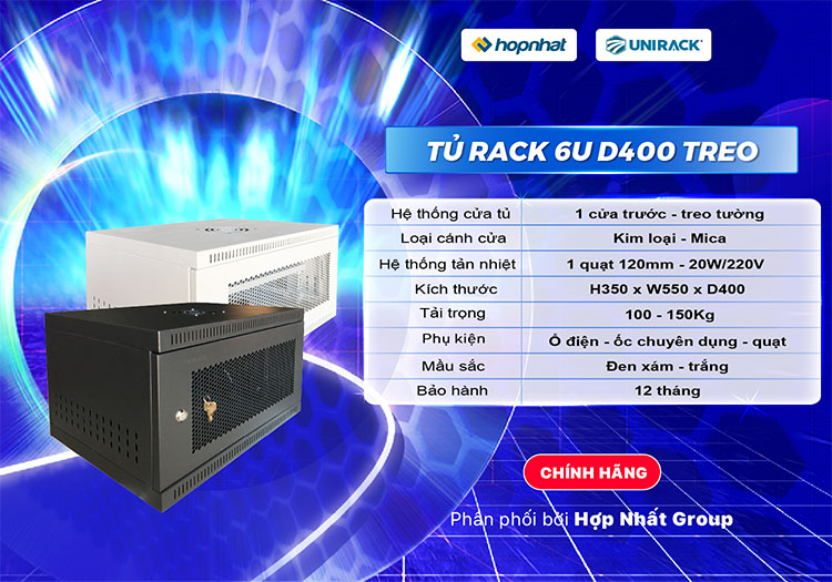 Tủ rack Unirack 6U D400