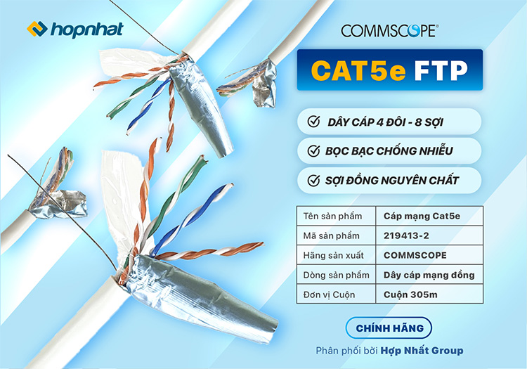 Thông số cáp mạng Commscope AMP Cat5e FTP 
