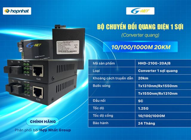 Bộ chuyển đổi quang điện G-NET HHD-210G-20A/B