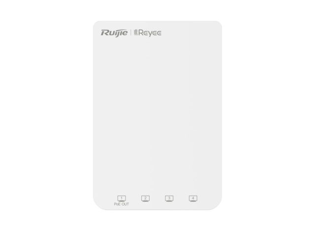 AP gắn tường Wi-Fi 5 Ruijie RG-RAP1200(P) 5 cổng Gigabit, ảnh mặt trước của hãng