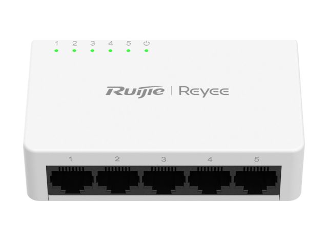 Switch Ruijie RG-ES05F, ảnh góc trước của hãng