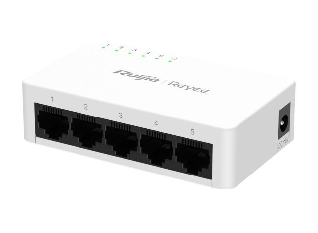 RG-ES05F nhìn nghiêng từ bên phải, ảnh sản phẩm của Ruijie