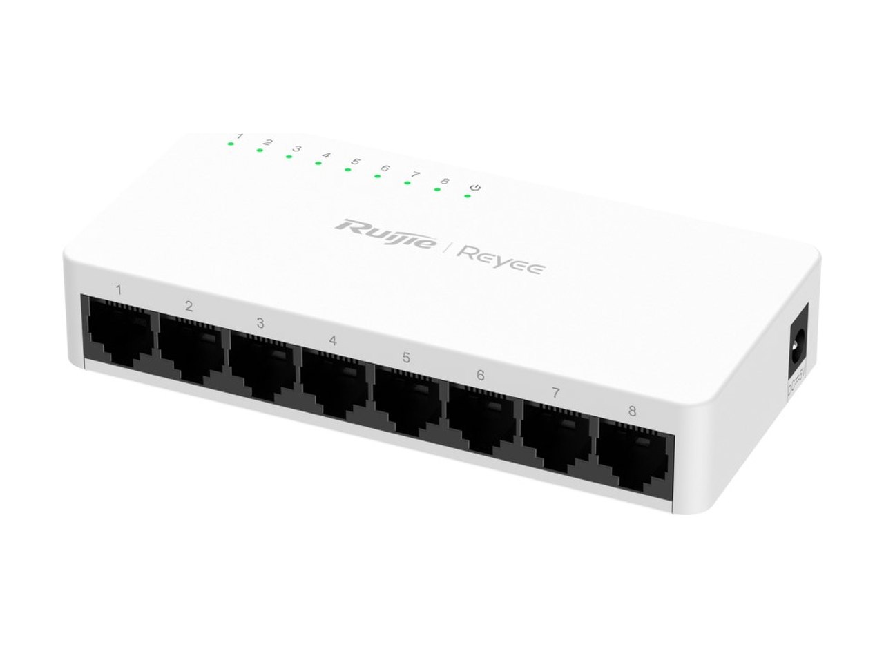 Switch Ruijie RG-ES08F, ảnh góc trước của hãng