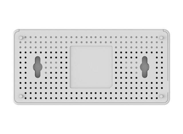 Mặt đáy RG-ES08F với hai lỗ treo, ảnh của hãng