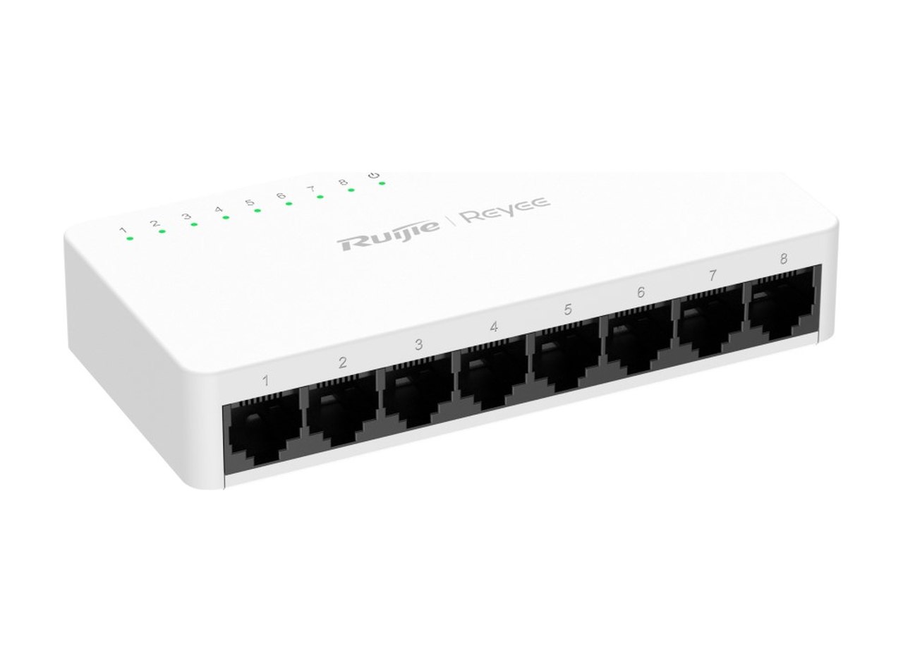 Switch Ruijie RG-ES08G-L, ảnh nhìn nghiêng của hãng