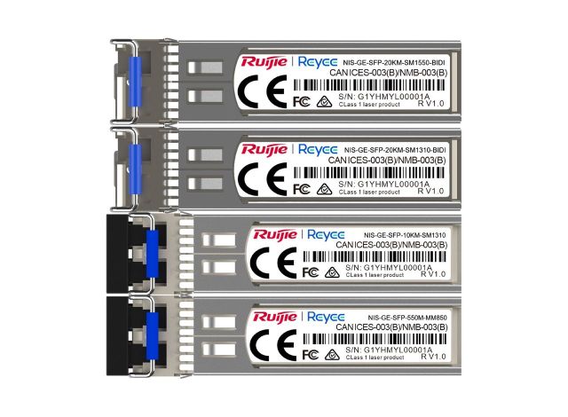 Ảnh chung của dòng NIS-GE-SFP trong datasheet Ruijie, trong đó có mã 20KM-SM1310-BIDI