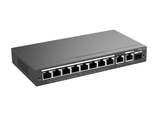 RG-ES210GS-P nhìn từ góc phải, ảnh của Ruijie