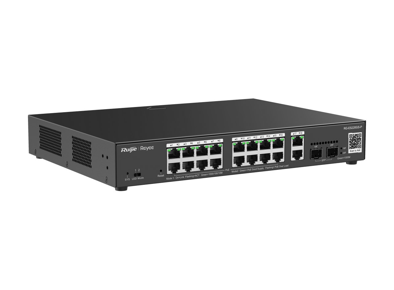RG-ES220GS-P nhìn nghiêng, ảnh của Ruijie