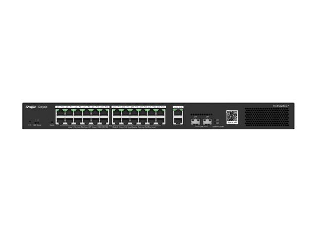 RG-ES228GS-P nhìn thẳng mặt trước, ảnh của Ruijie
