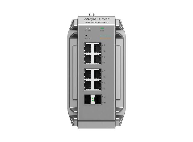 RG-NIS3100-8GT2SFP-HP nhìn thẳng mặt trước, ảnh của Ruijie