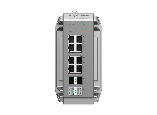 RG-NIS3100-8GT4SFP-HP nhìn thẳng mặt trước, ảnh của Ruijie