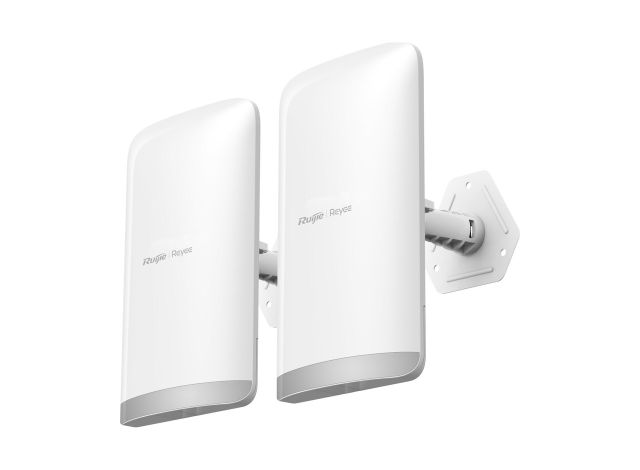 Cặp cầu nối vô tuyến Ruijie RG-EST350 V2 trên giá lắp, ảnh của hãng
