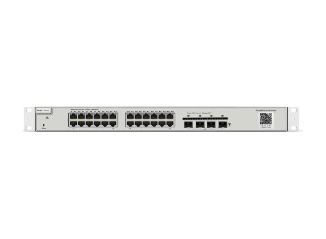 Switch Ruijie RG-NBS3200-24GT4XS nhìn thẳng mặt trước, ảnh của hãng