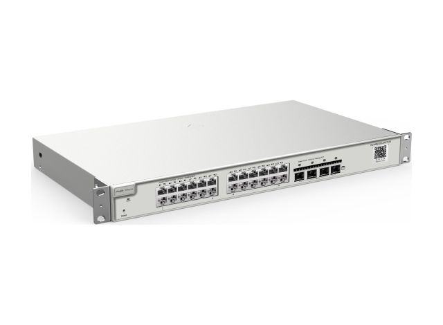 RG-NBS3200-24GT4XS nhìn chéo từ bên phải, ảnh của Ruijie