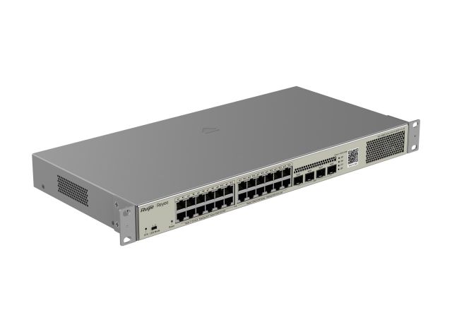 RG-NBS3100-24GT4SFP-P-V2 nhìn chéo bên phải, ảnh sản phẩm của Ruijie