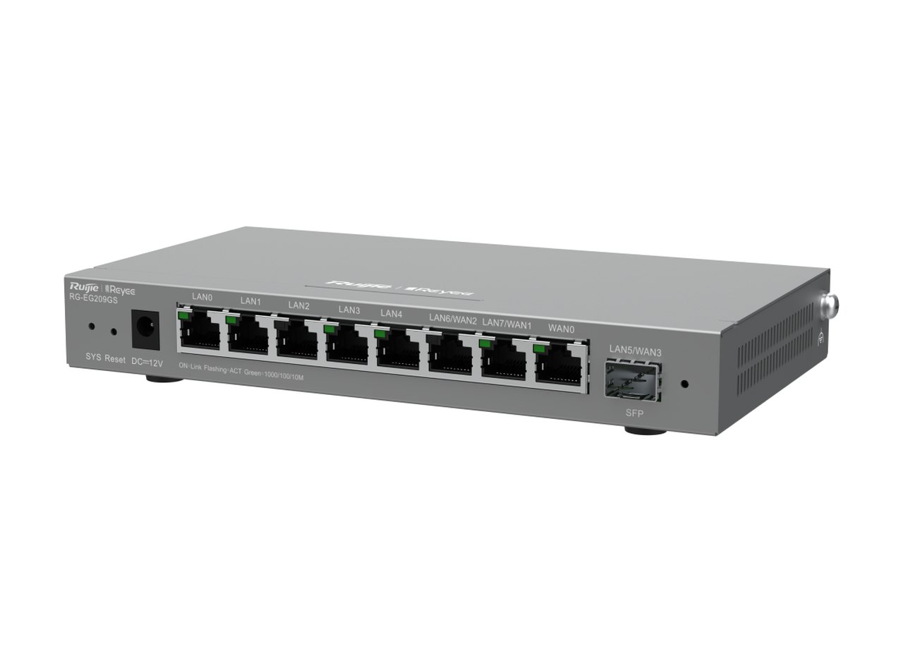 RG-EG209GS nhìn chéo từ bên trái, ảnh sản phẩm của hãng