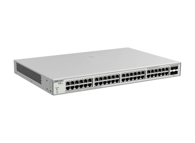 Switch PoE Ruijie RG-NBS3200-48GT4XS-P-V2 nhìn chéo phía trước, ảnh của hãng