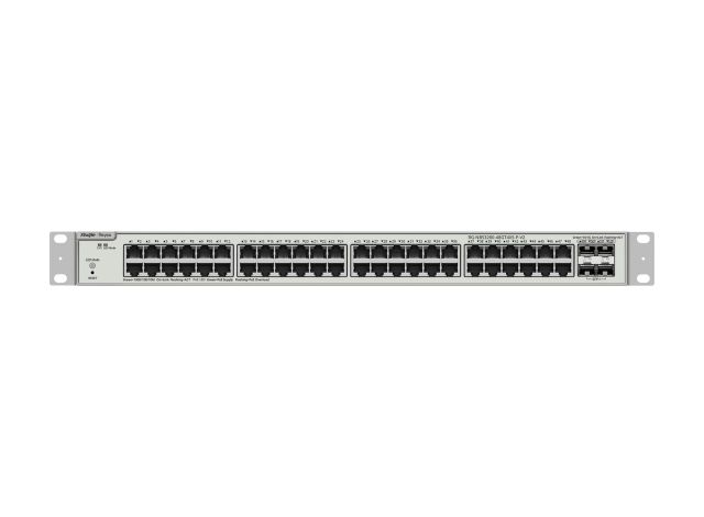 RG-NBS3200-48GT4XS-P-V2 nhìn thẳng mặt trước, ảnh của Ruijie