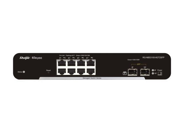 RG-NBS3100-8GT2SFP nhìn thẳng mặt trước, ảnh của Ruijie