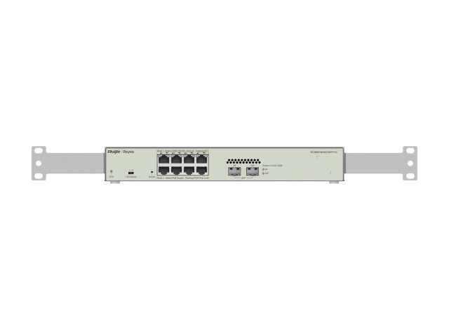 RG-NBS3100-8GT2SFP-P-V2 nhìn thẳng mặt trước, ảnh của Ruijie