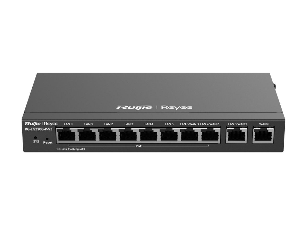 Router PoE Ruijie RG-EG210G-P-V3, ảnh mặt trước của hãng