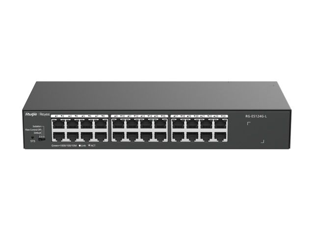 RG-ES124G-L nhìn từ phía trước, hơi cao, ảnh của Ruijie