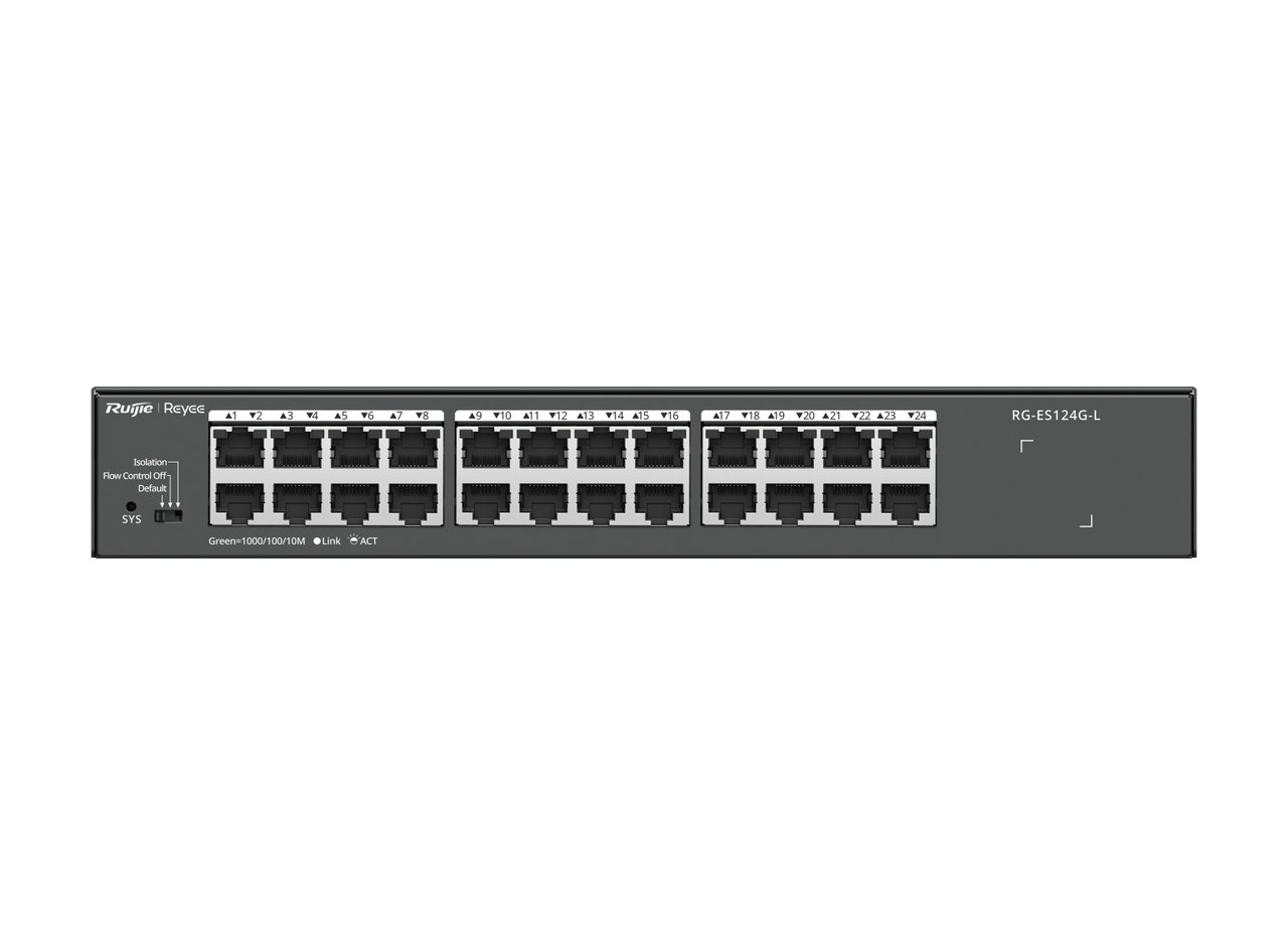 RG-ES124G-L nhìn thẳng mặt trước, ảnh của hãng