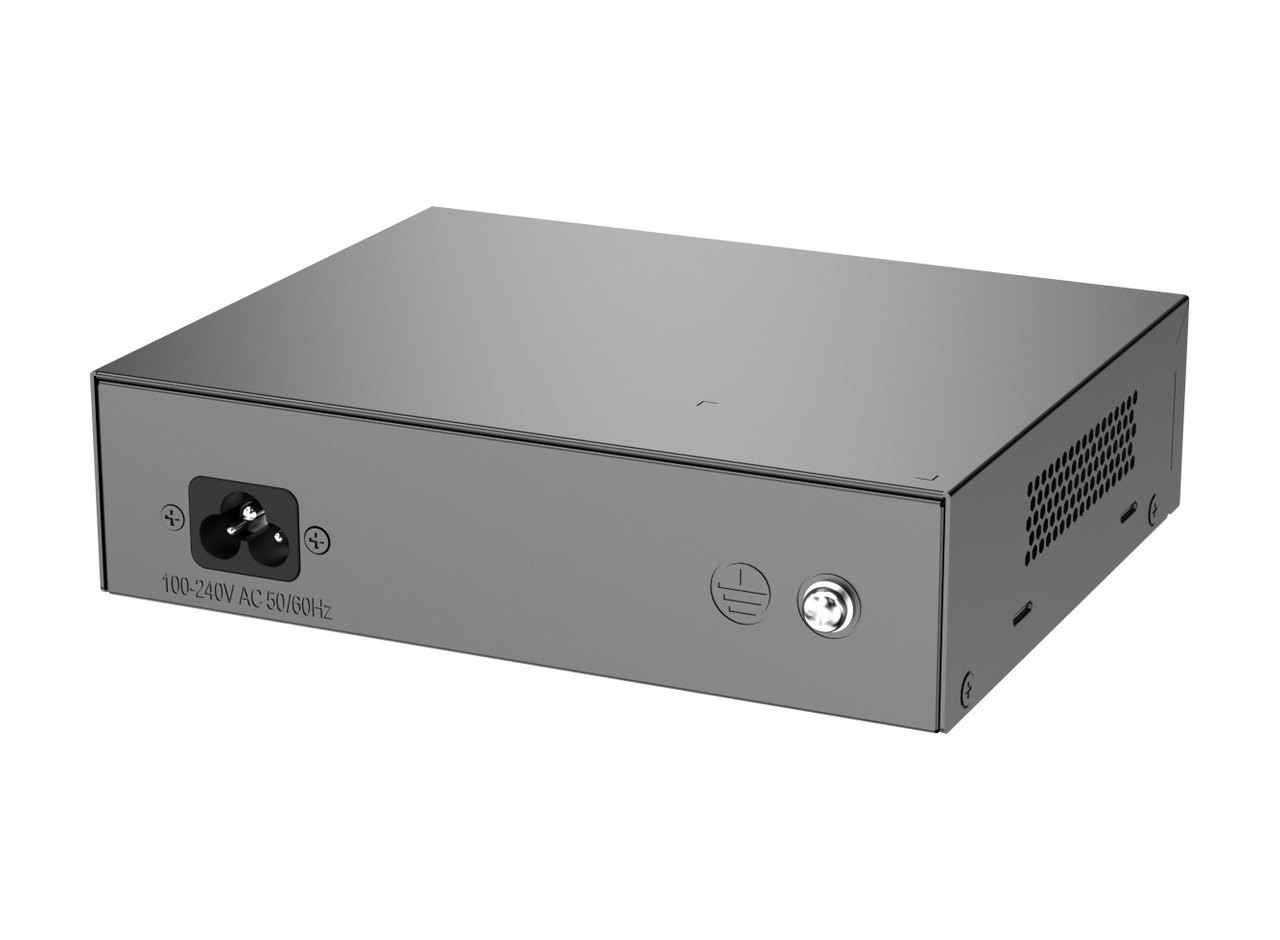RG-ES110FG-P nhìn từ phía sau bên phải, ảnh sản phẩm của Ruijie