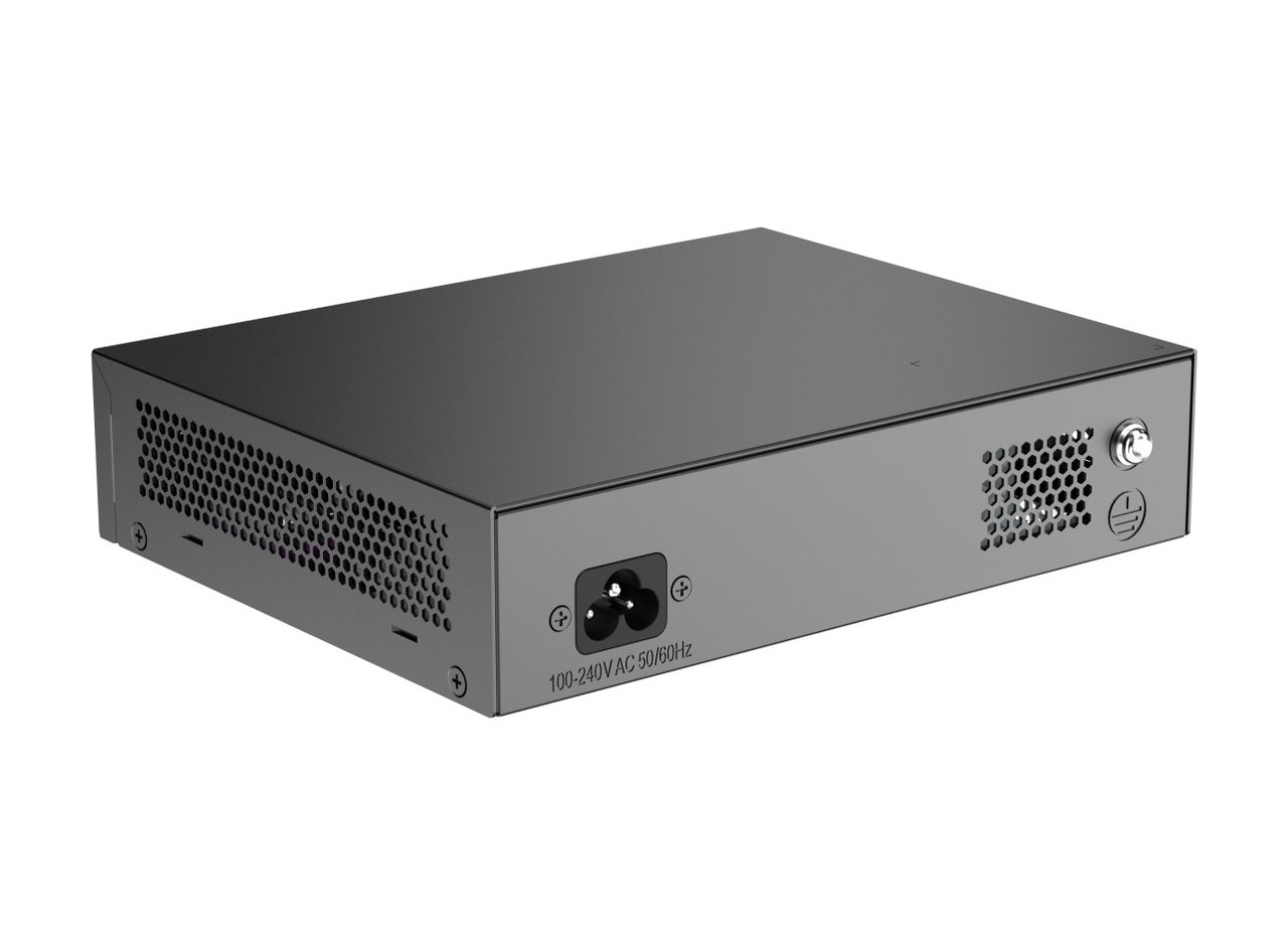 Mặt sau RG-ES110GS-P-L nhìn chéo, ảnh sản phẩm của Ruijie