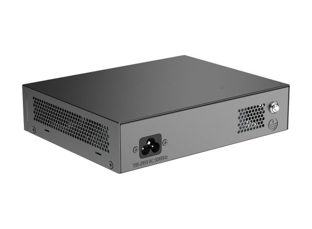 Mặt sau RG-ES110GS-P-L nhìn chéo, ảnh sản phẩm của Ruijie
