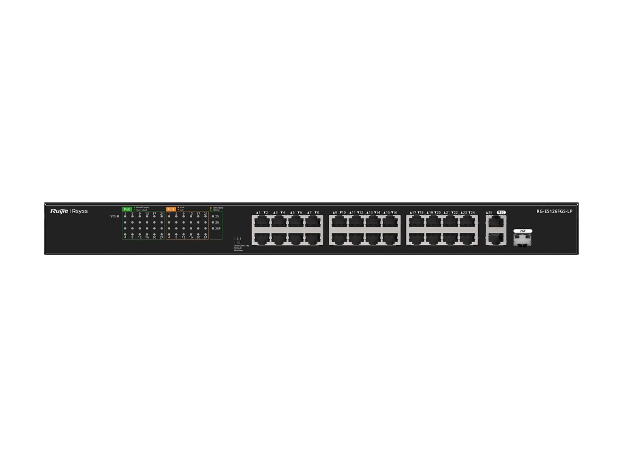 RG-ES126FGS-LP nhìn thẳng mặt trước, ảnh của Ruijie