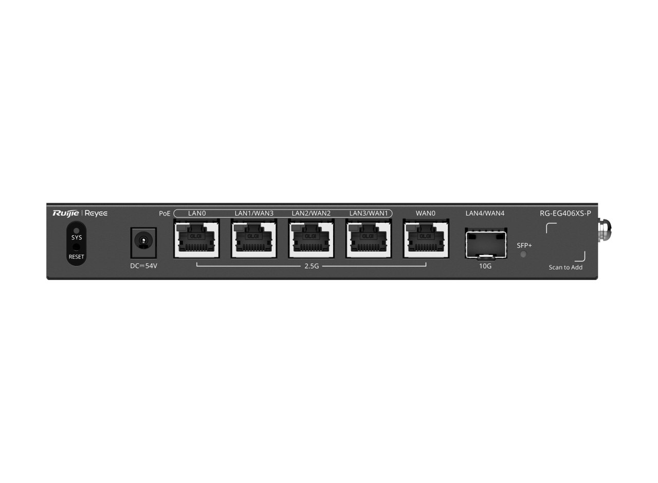 RG-EG406XS-P nhìn thẳng mặt trước, ảnh của Ruijie