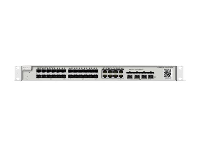 Switch Ruijie RG-NBS5200-24SFP/8GT4XS nhìn thẳng mặt trước, ảnh của hãng