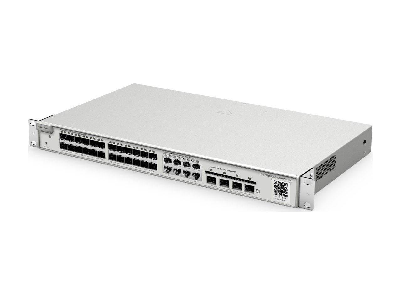 RG-NBS5200-24SFP/8GT4XS nhìn chéo từ phải, ảnh của hãng