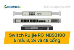 Switch Ruijie RG-NBS3100: 5 mã 8, 24 và 48 cổng khác nhau ở đâu, chọn mã nào