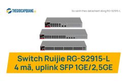 Switch Ruijie RG-S2915-L: 4 mã 10, 24, 48 cổng với uplink SFP 1GE/2,5GE khác nhau ở đâu